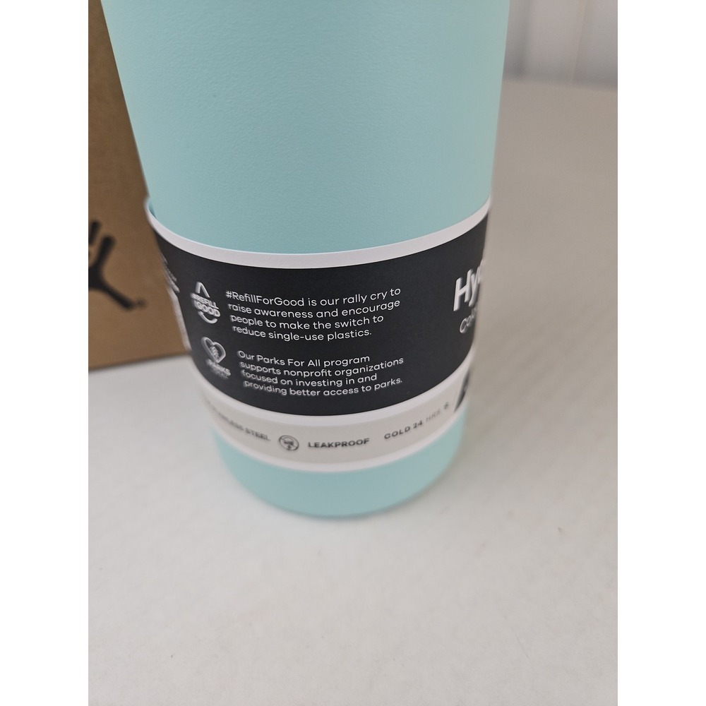 Hydro Flask 24 oz Wide Flex Straw Cap ‎ The Color Is Dew W24BFS Brand New In Box - Picture 5 of 10